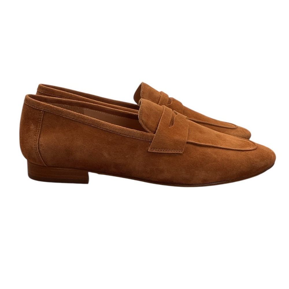 Quince Italian Suede Penny Loafer Cognac brown Size 9 W - Picture 5 of 12